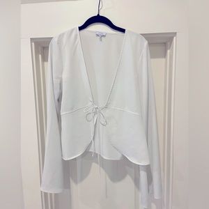 White tie blouse